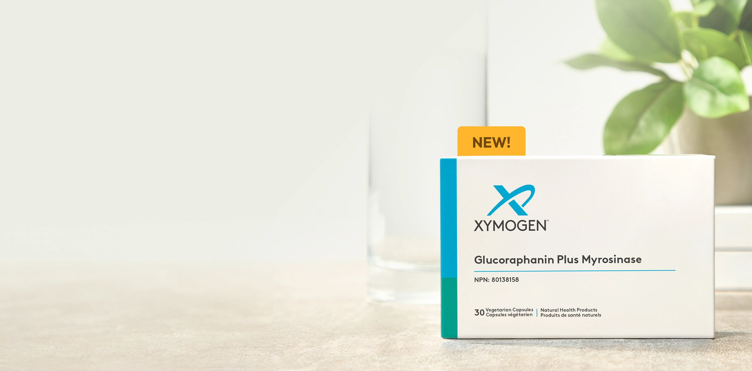Box of Xymogen glucoraphanin + myrosinase capsules